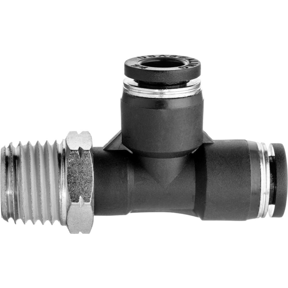 B2301041 Push to Connect Tube Fitting - Nylon - Right Angle Tee Adapter - 0.5 OD x 0.5 in. NPT Male - Pack of 3