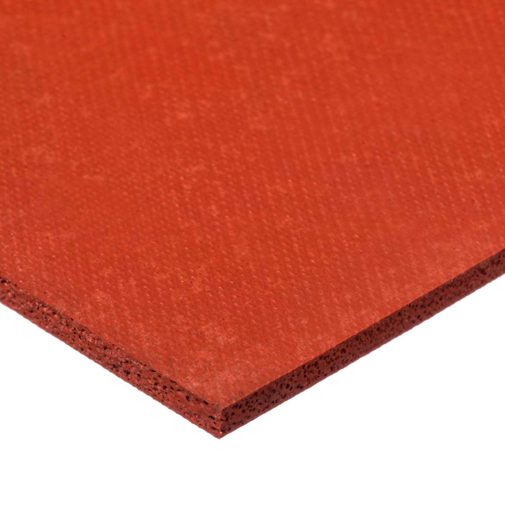 Silicone Foam Strip - Red - 0.062 x 0.125 x 10 ft - High Temp Adhesive
