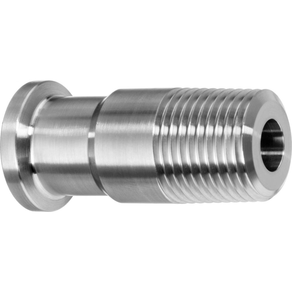 304SS Straight Adapter - Polished Finish - 0.75 in. NPT Male - Quick Clamp