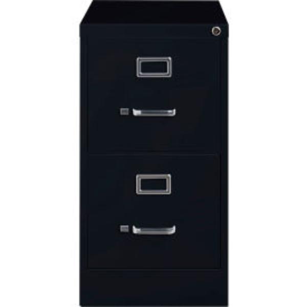 B691050 25 in. Deep Vertical File Cabinet 2-Drawer Letter Size, Black