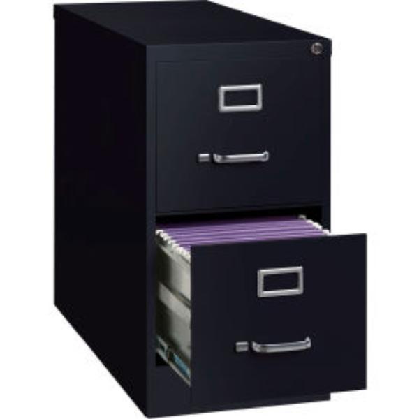 B690999 26.5 in. Deep Vertical File Cabinet 2-Drawer Letter Size, Black