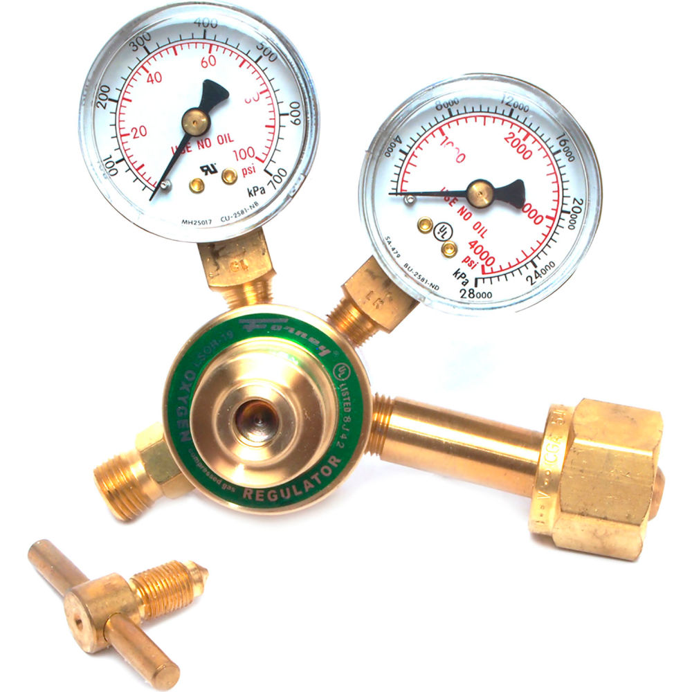 B3159955 Forney 150 Series Oxygen Regulator 1.50 in. Side Mount