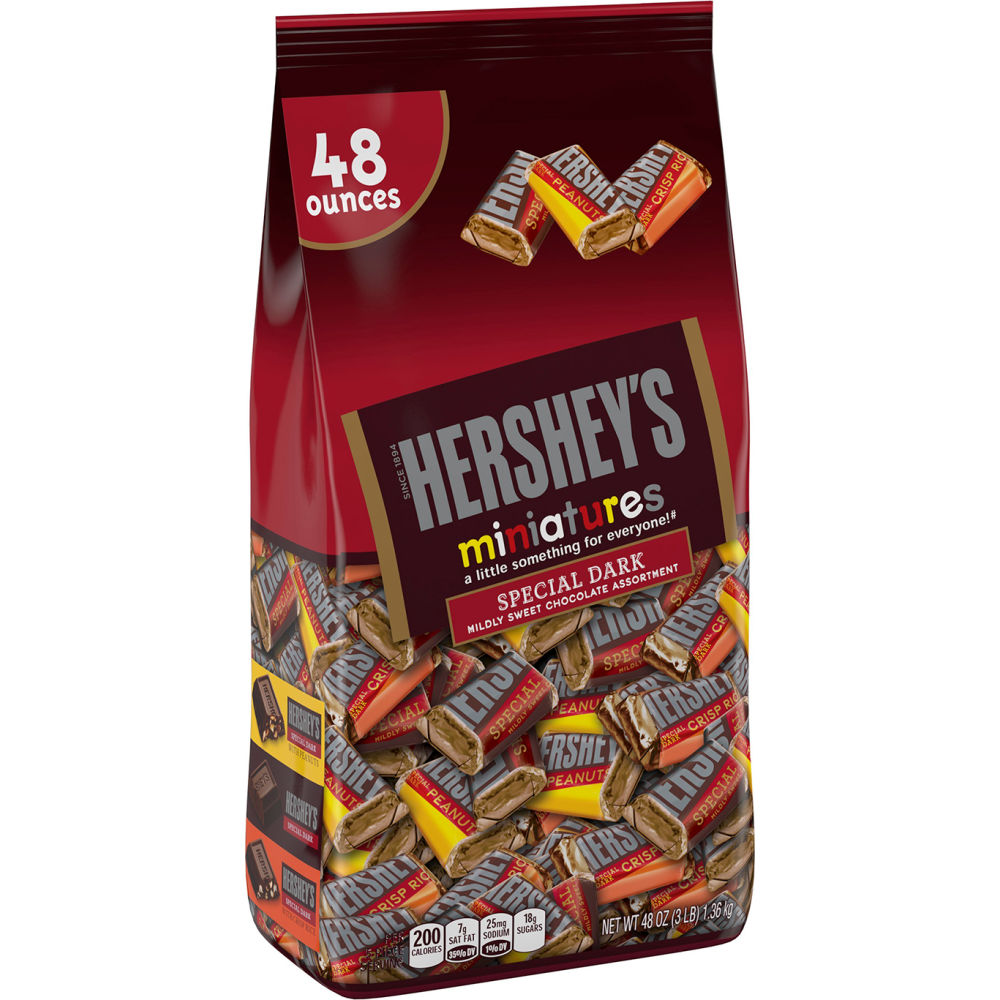 B2946853 Hersheys Special Dark Mildly Sweet Chocolate Miniatures Assortment - 48 oz -  Green Rabbit Holdings