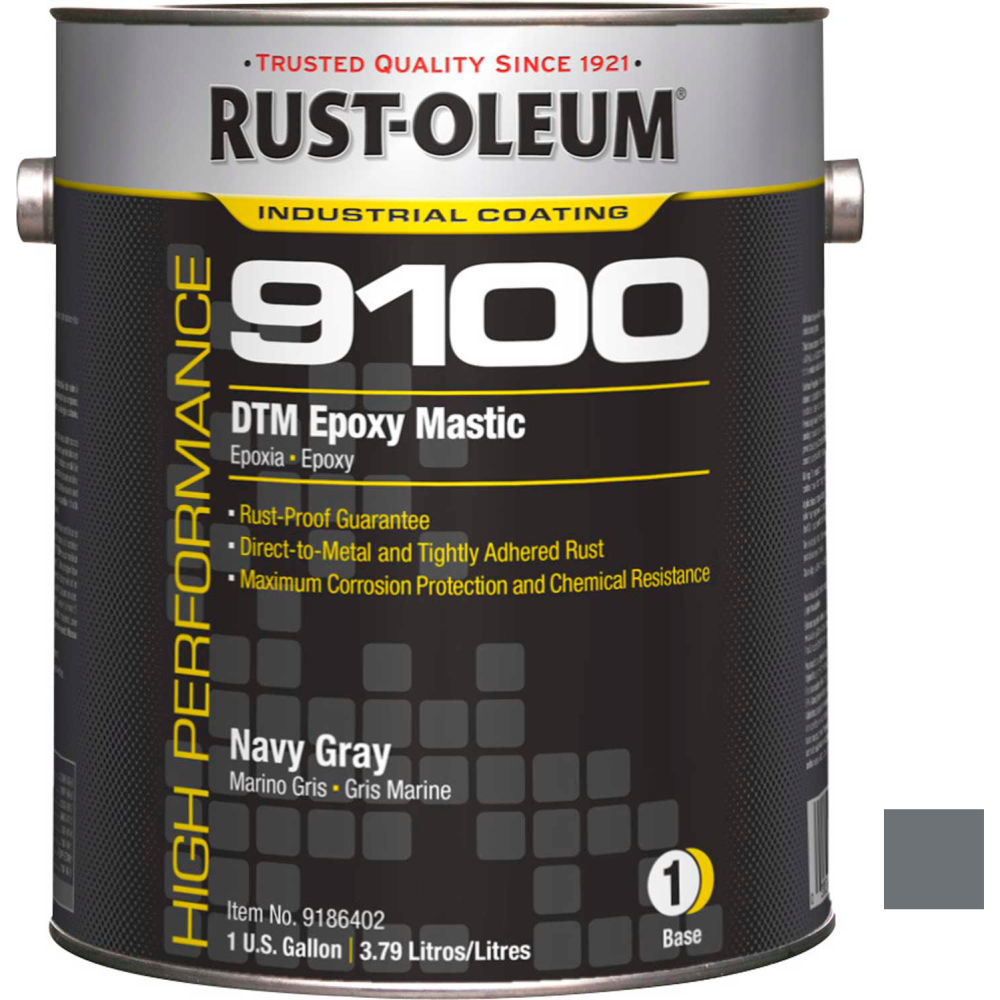 B686344 9100 System 340 VOC DTM Epoxy Mastic Navy Gray Gallon Can - 9186402 - Pack of 2