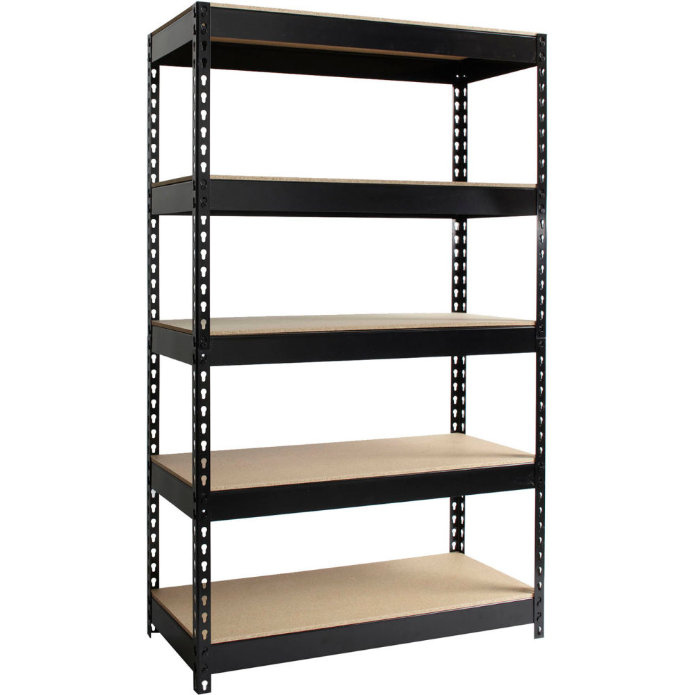 B691024  5 Shelf Riveted Boltless Shelving Starter, Tan - 36 x 16 x 60 in.
