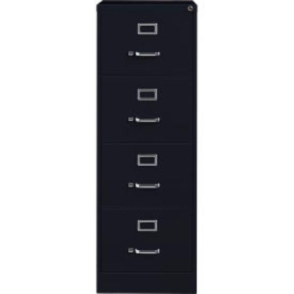 B691040 25 in. Deep Vertical File Cabinet 4-Drawer Legal Size, Black