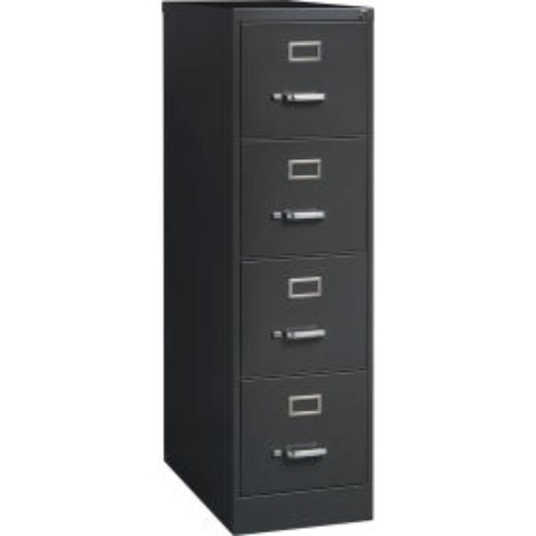 B2372955 26.5 in. Deep 4-Drawer Letter-Size Vertical File Cabinet, Charcoal -  Hirsh Industries