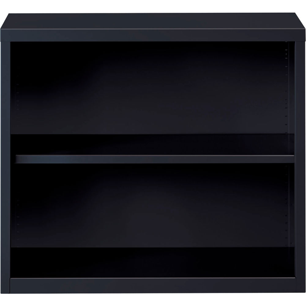 2-Shelf Bookcase - Black - 34.5 x 13 x 30 in. - Adjustable Shelves