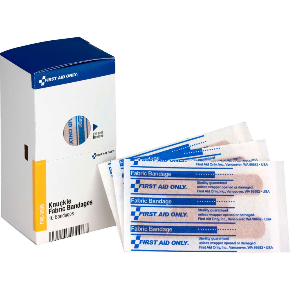 Picture of Acme United B2335326 First Aid Only FAE-3008 SmartCompliance Refill Knuckle Bandages Fabric - 10 per Box - Pack of 24
