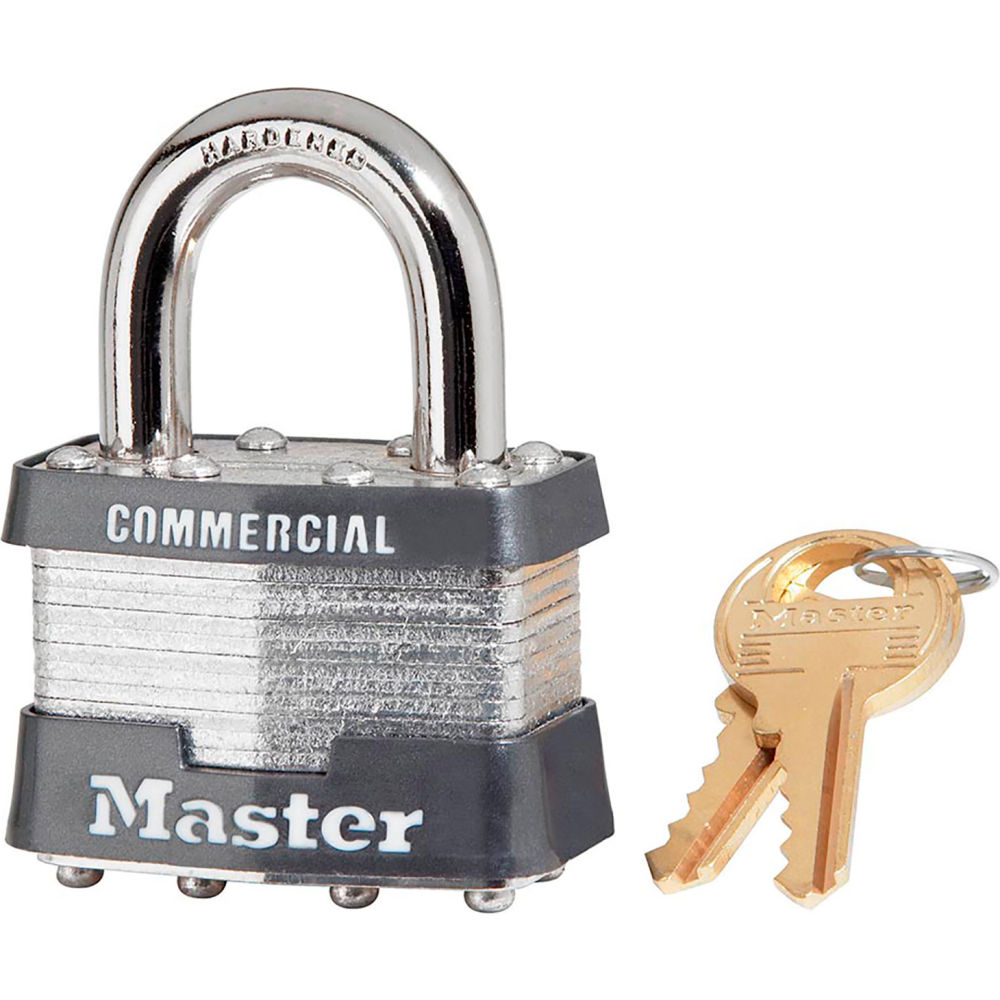 652979 No.1 Keyed Padlock - 0.93 in. Shackle - Keyed Different - Pack of 6