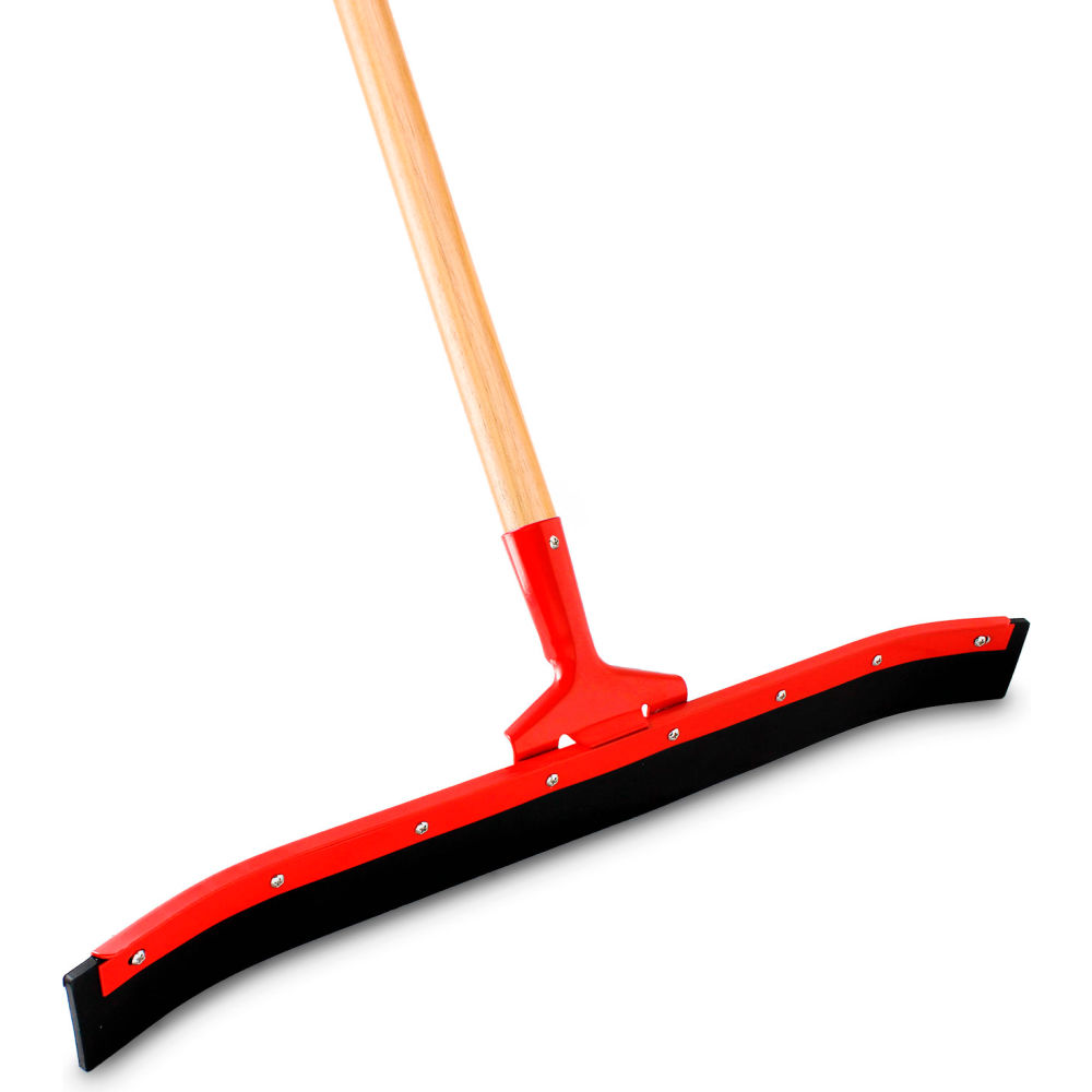 B598627 Standard Duty Curved Floor Squeegee Hard Rubber - 24 in. - Pack of 6 - Black