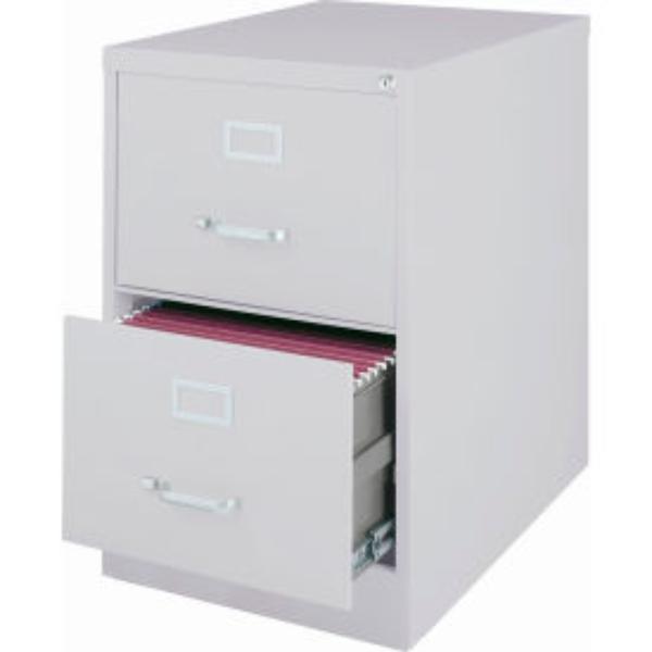 B691033 26.5 in. Deep Vertical File Cabinet 2-Drawer Legal Size - Light Gray