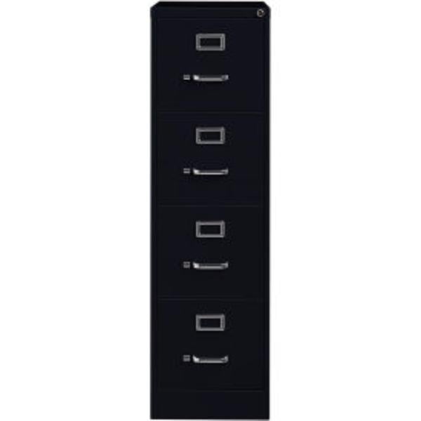 B691002 26.5 in. Deep Vertical File Cabinet 4-Drawer Letter Size, Black -  Hirsh Industries