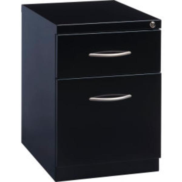 B2372945 20 in. Deep Mobile Pedestal Box & File with Arch Pull Handles, Black