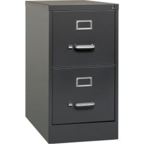 B2372957 26.5 in. Deep 2-Drawer Letter-Size Vertical File Cabinet, Charcoal