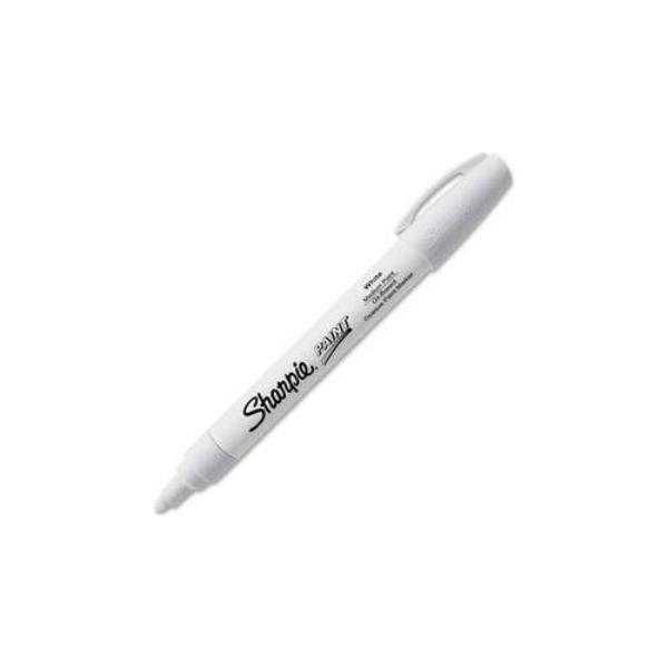 Sanford B789482 Oil-Based Medium White Ink Sharpie Paint Marker - Case of 12