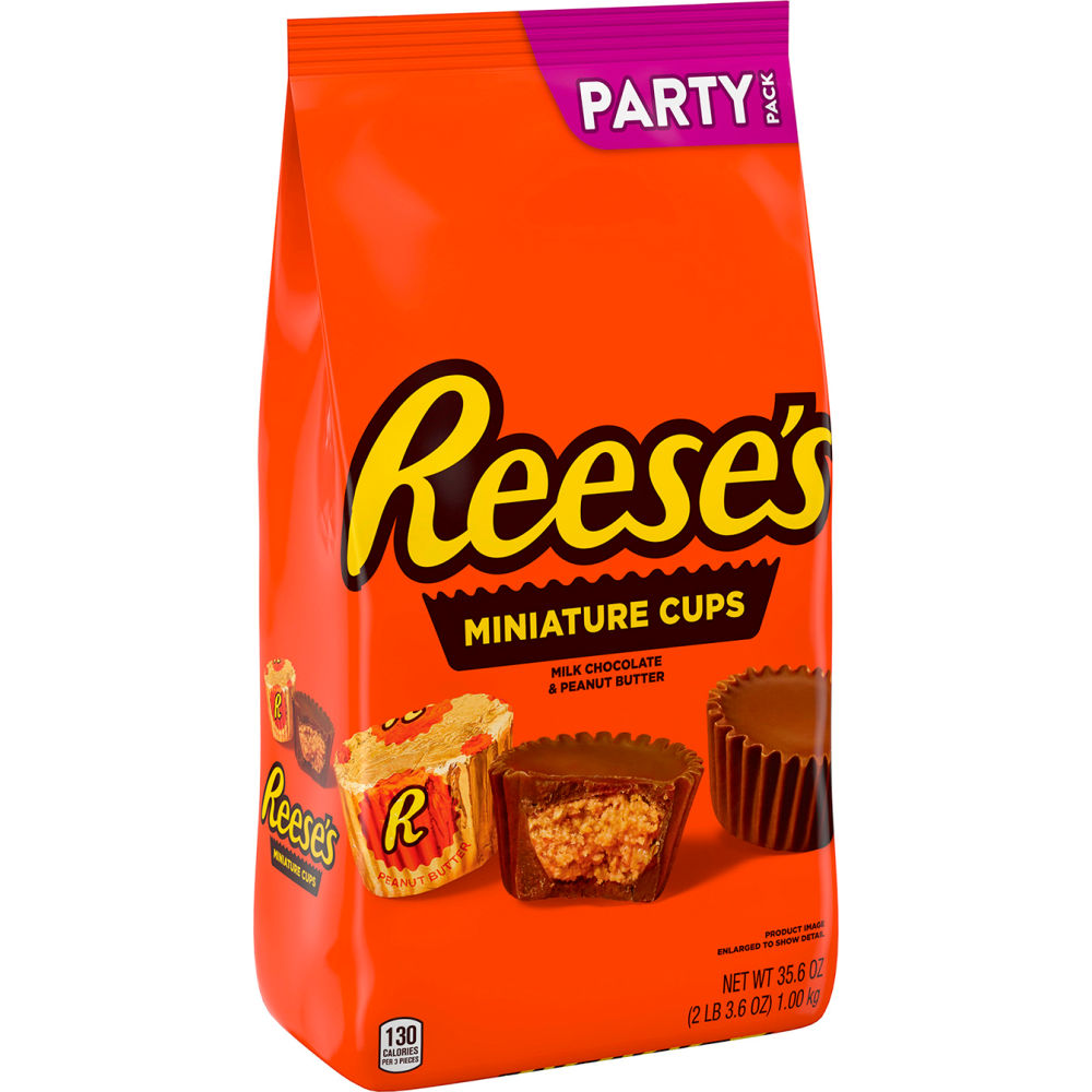 B2946861 Reeses Milk Chocolate Peanut Butter Cups Miniatures Candy - 35.6 oz