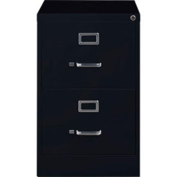 B691038 25 in. Deep Vertical File Cabinet 2-Drawer Legal Size, Black