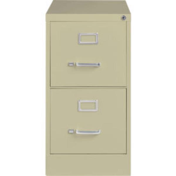 B691001 26.5 in. Deep Vertical File Cabinet 2-Drawer Letter Size, Putty