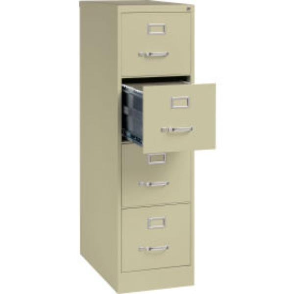 B691003 26.5 in. Deep Vertical File Cabinet 4-Drawer Letter Size, Putty -  Hirsh Industries