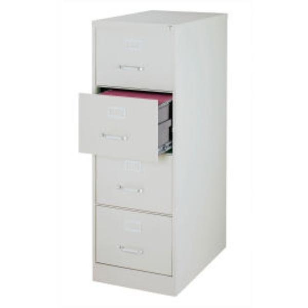 B691034 26.5 in. Deep Vertical File Cabinet 4-Drawer Legal Size, Light Gray -  Hirsh Industries