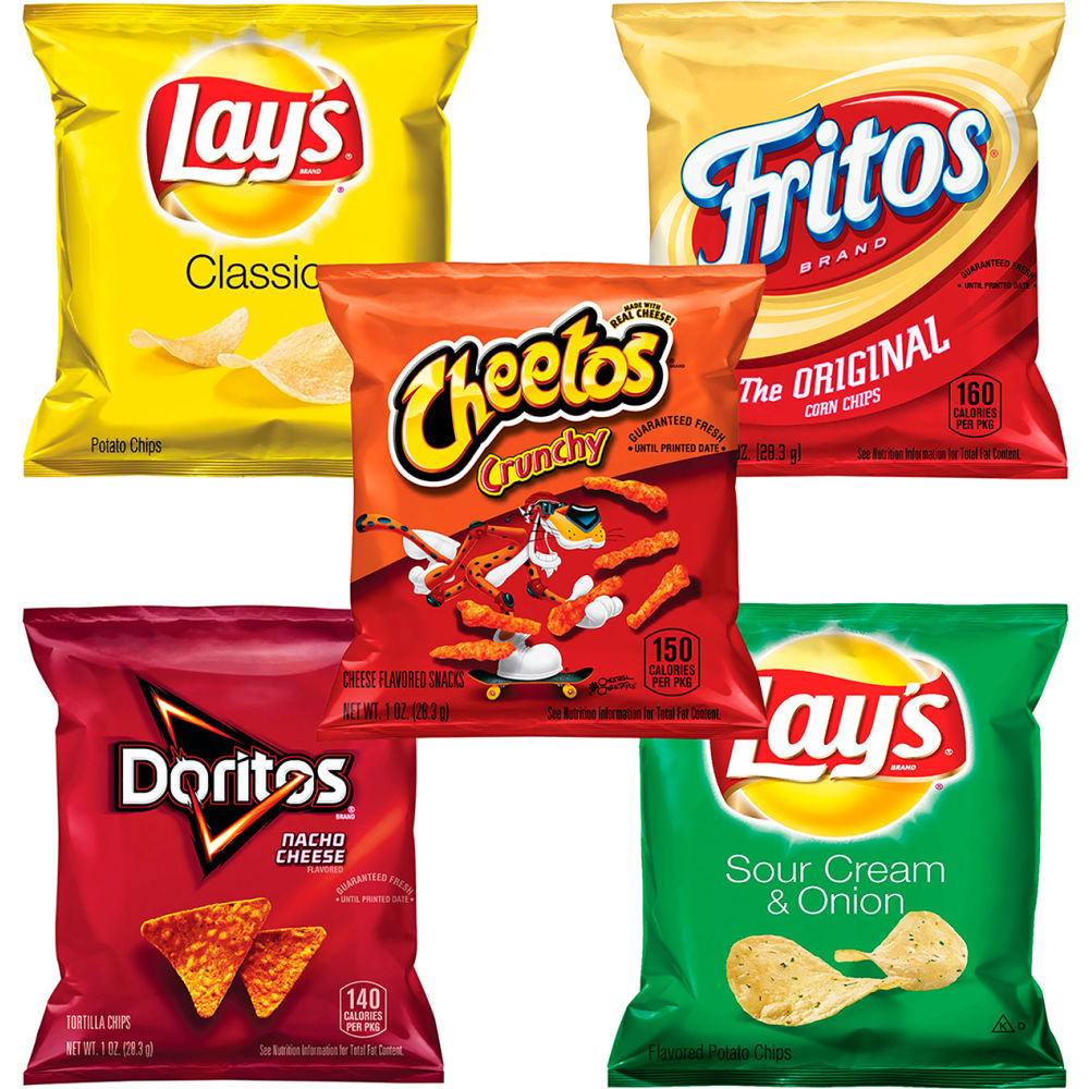 B2946951 Frito Lay Potato Chips Bags Variety Pack - 1 oz - 50 Count