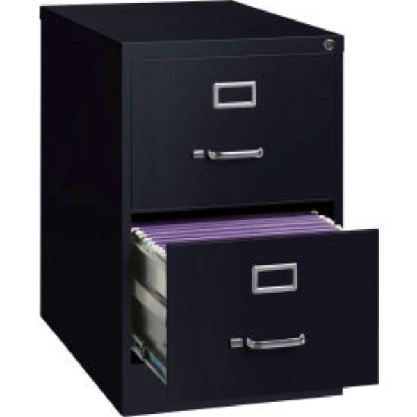 B691070 26.5 in. Deep Vertical File Cabinet 2, Drawer Legal Size , Black
