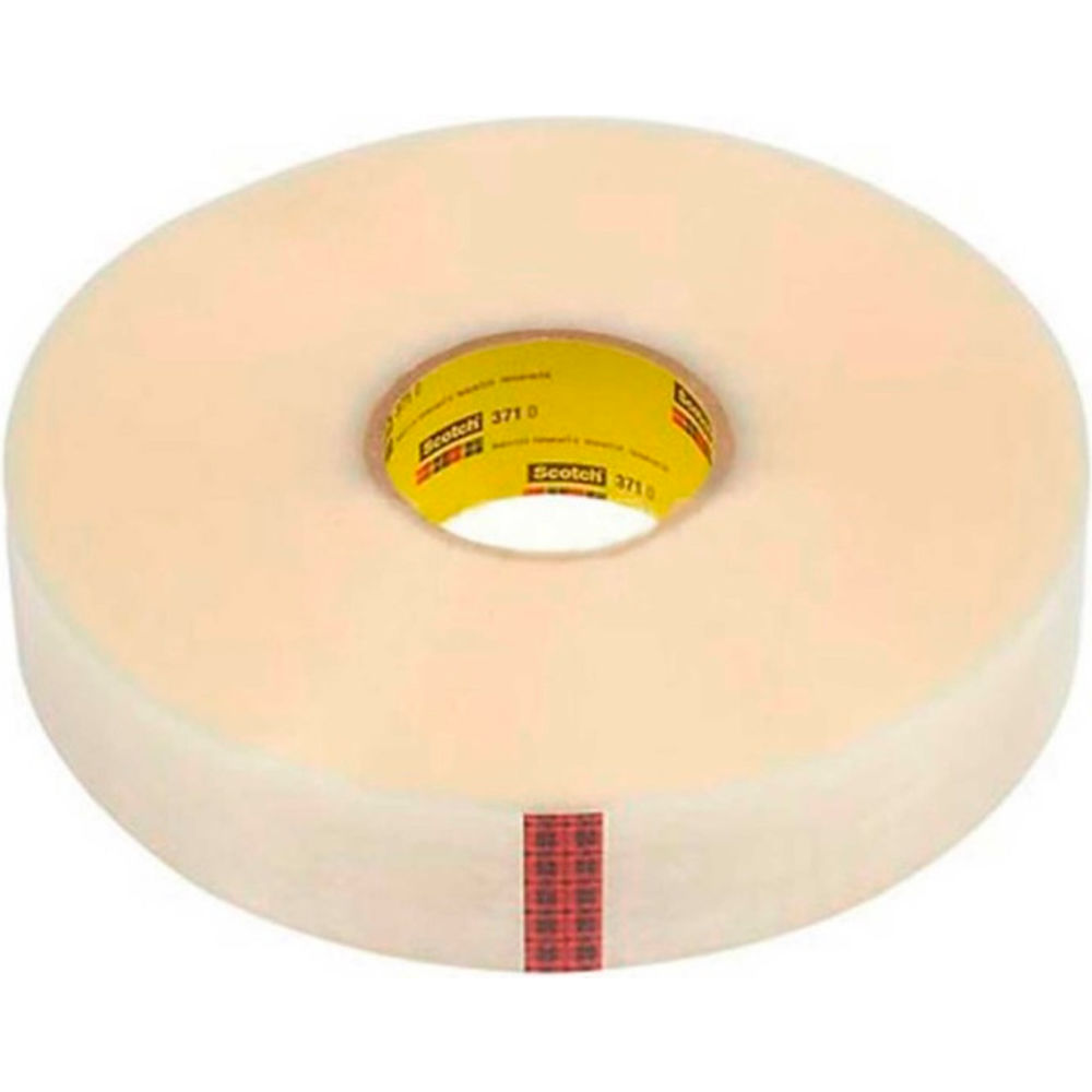 724413 Scotch 371 Plus Machine Length Carton Sealing Tape - 2 in. x 1000 yards - 1.9 Mil - Clear - Pack of 6