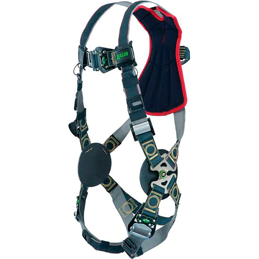 Picture of North Safety B3150323 Honeywell Miller Revolution Arc-Rated Safety Harness with Back D-Ring Quick Connect - Small & Medium - Black