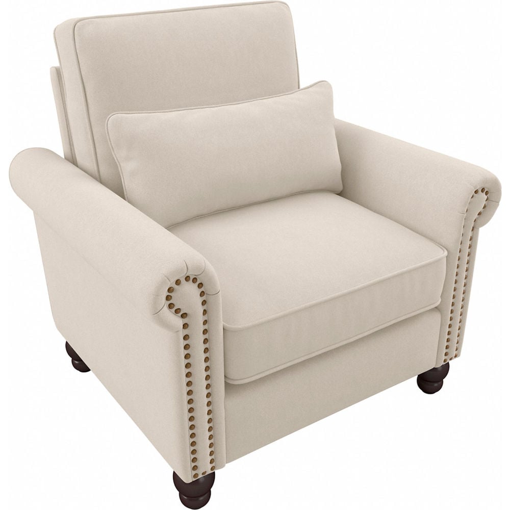 B3133599 Business Furniture Coventry Accent Chair with Nailheads & Arm Cream -  Bush Industries