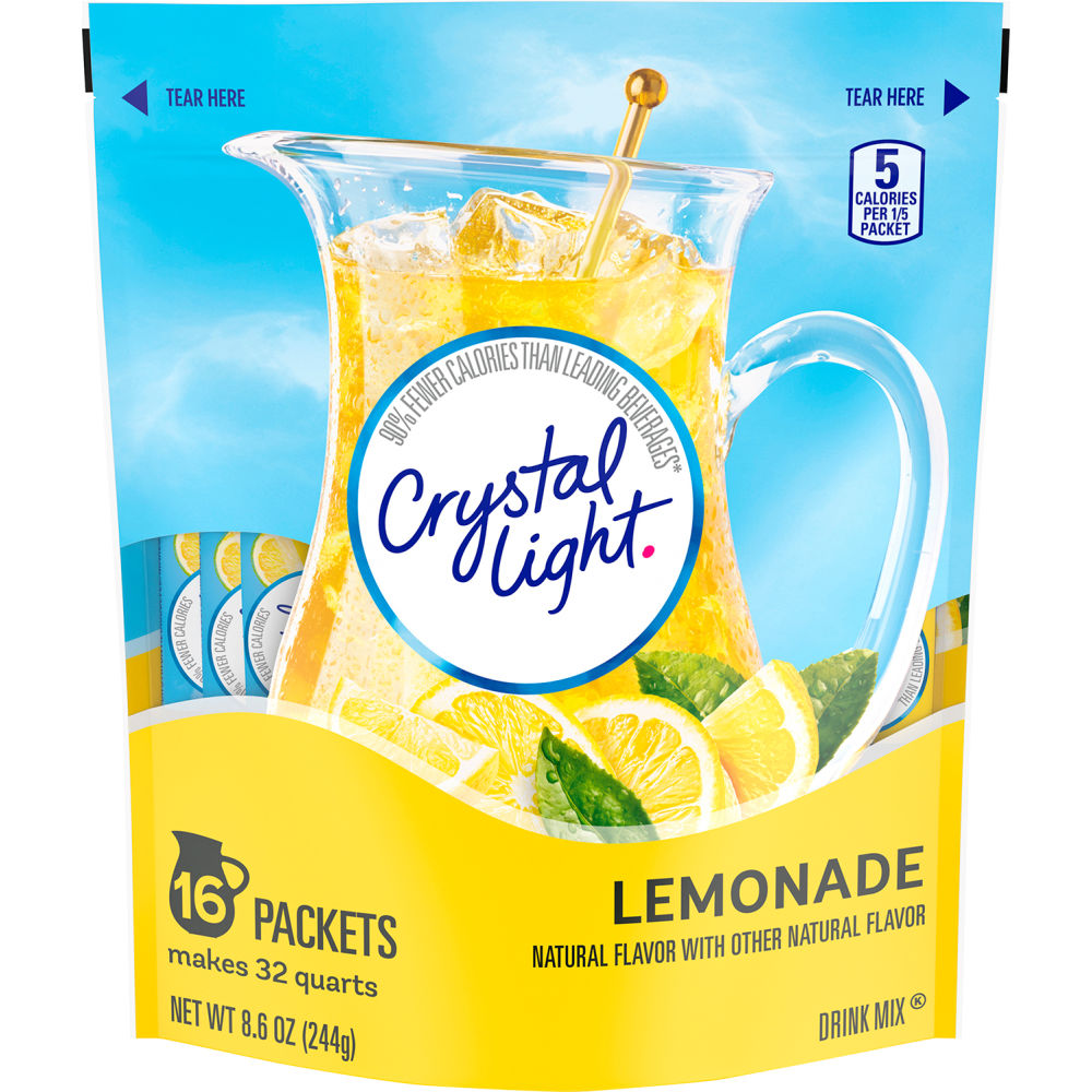 B2946310 Crystal Light Drink Mix Pitcher Packs, Lemonade - 16 Count