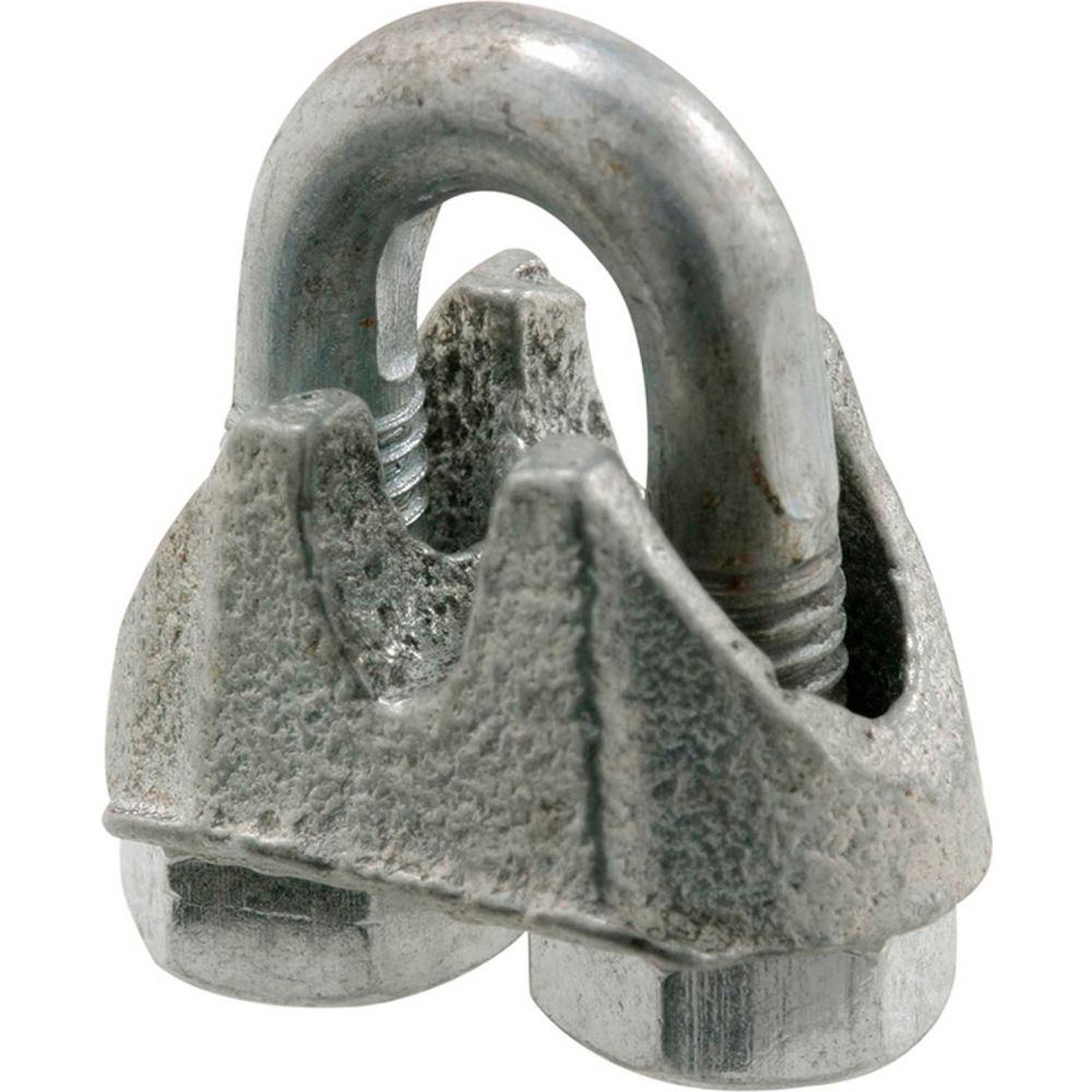 Galvanized Garage Door Cable Clamps - Silver - Pack of 2 - Durable Aluminum