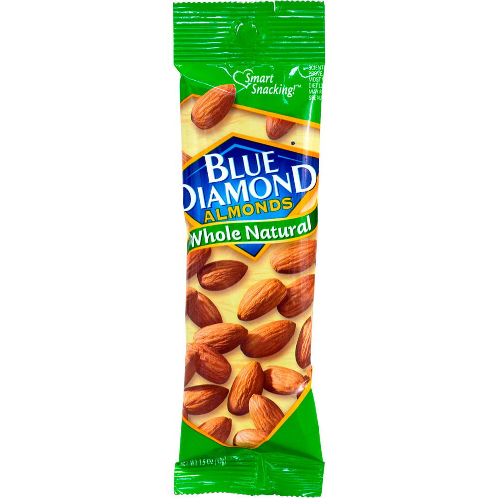 B2946324 Blue Diamond Almonds Whole Natural - 1.5 oz - 12 Count -  Green Rabbit Holdings