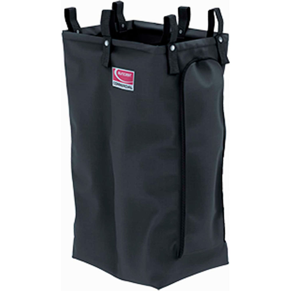 B2281324 Hanging Divided Bag for Commercial Housekeeping Carts - Black -  Suncast