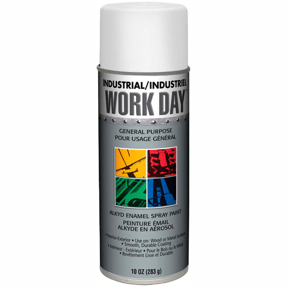 B37399 Work Day Enamel Paint, Flat White - Case of 12
