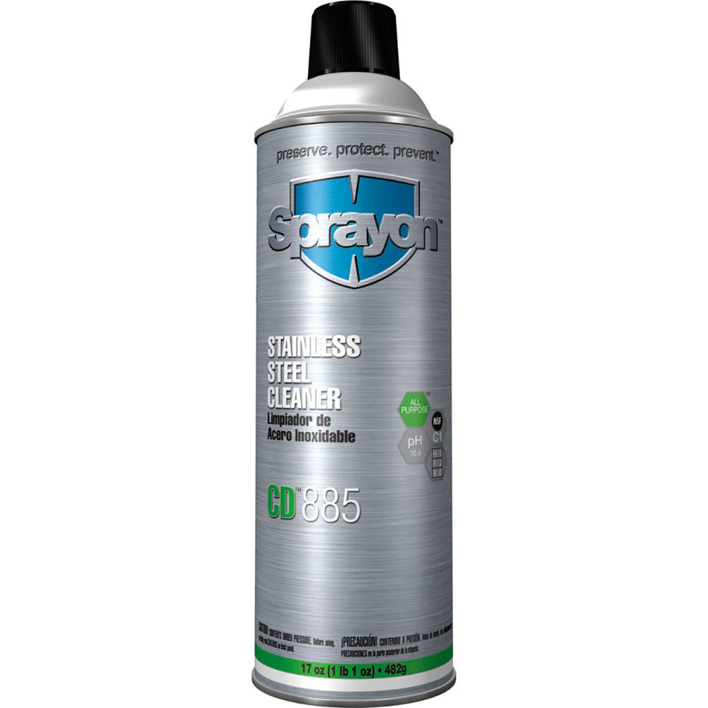 B52747 Sprayon CD885 Stainless Steel Cleaner 17 oz Aerosol Can - SC0885000 - Pack of 12