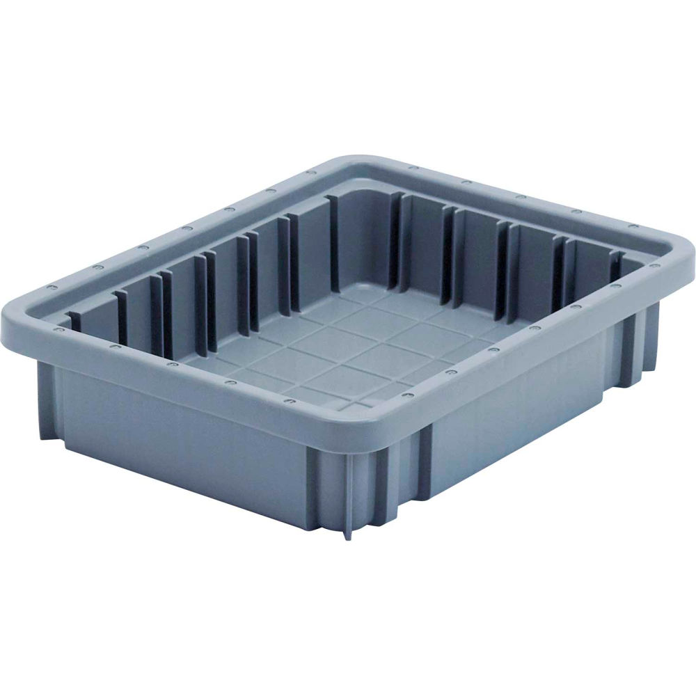 B2777140 Dividable Grid Container - 10.87 x 8.25 x 2.50 in. Gray - Polyprolylene - Pack of 20 -  Quantum Storage Systems