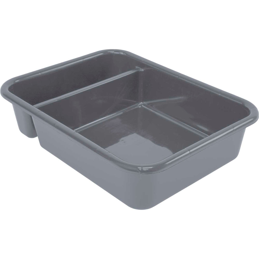 B2956049 Bussing Tub 20 x 15 x 5 in. Compartment Bus Box - Polypropylene - Gray - Pack of 12
