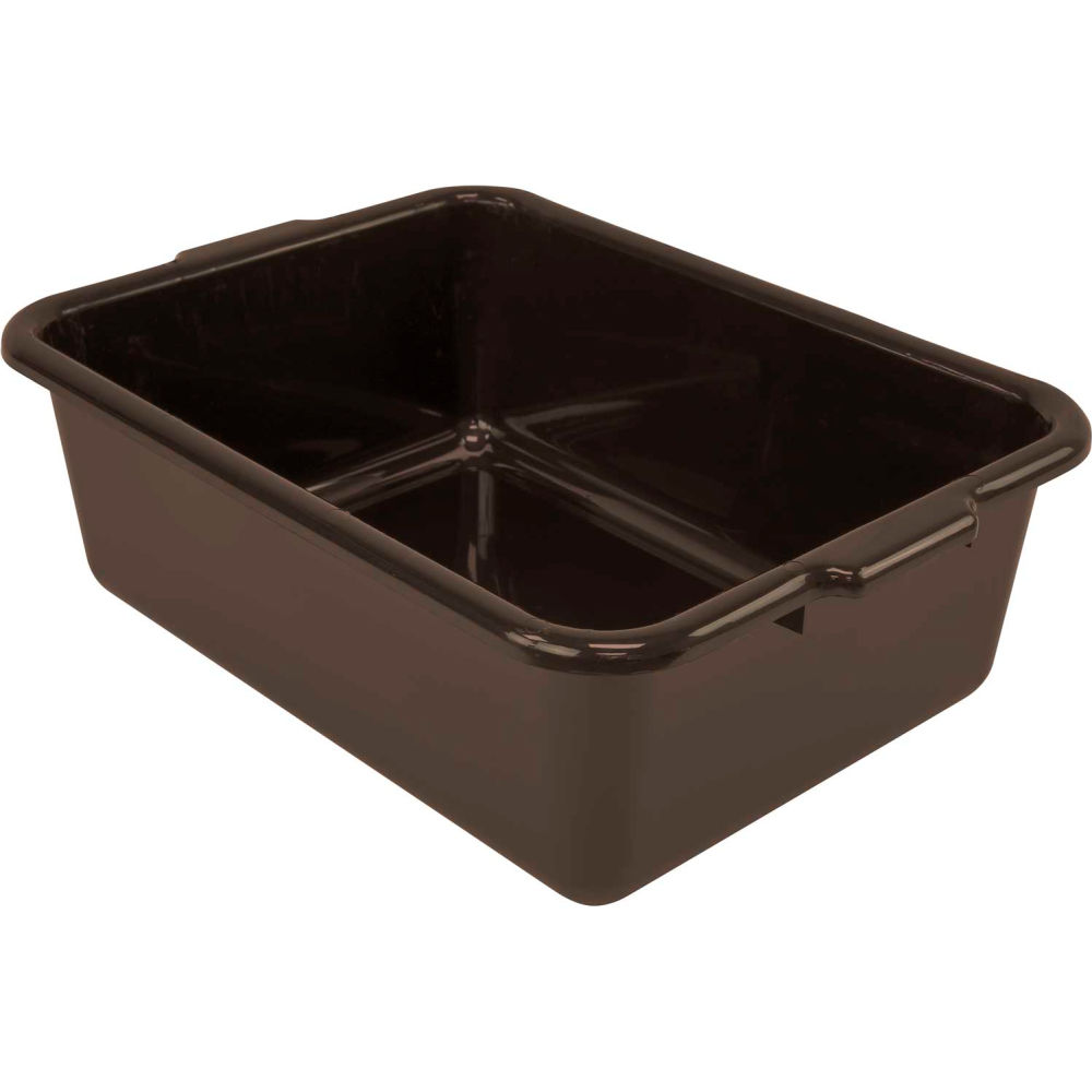 B2956042 Bussing Tub 21 x 15 x 7 in. Flat Bottom Bus Box - Polypropylene - Brown - Pack of 12