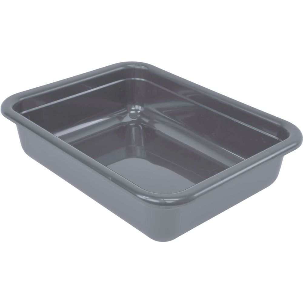 B2956052 Bussing Tub 22 x 17 x 5 in. Flat Bottom Bus Box - Polypropylene - Gray - Pack of 12