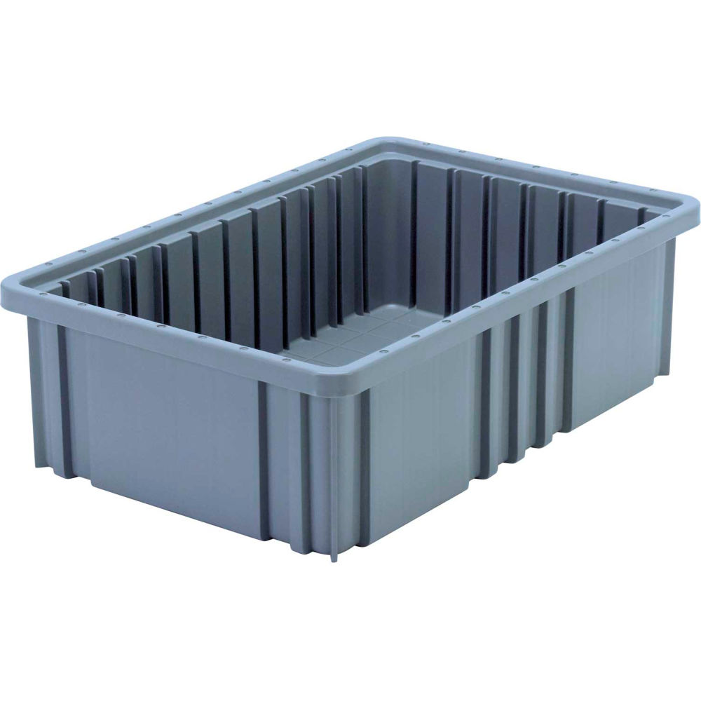 B2777144 Dividable Grid Container - 16.50 x 10.87 x 5 in. - Gray - Polyprolylene - Pack of 12