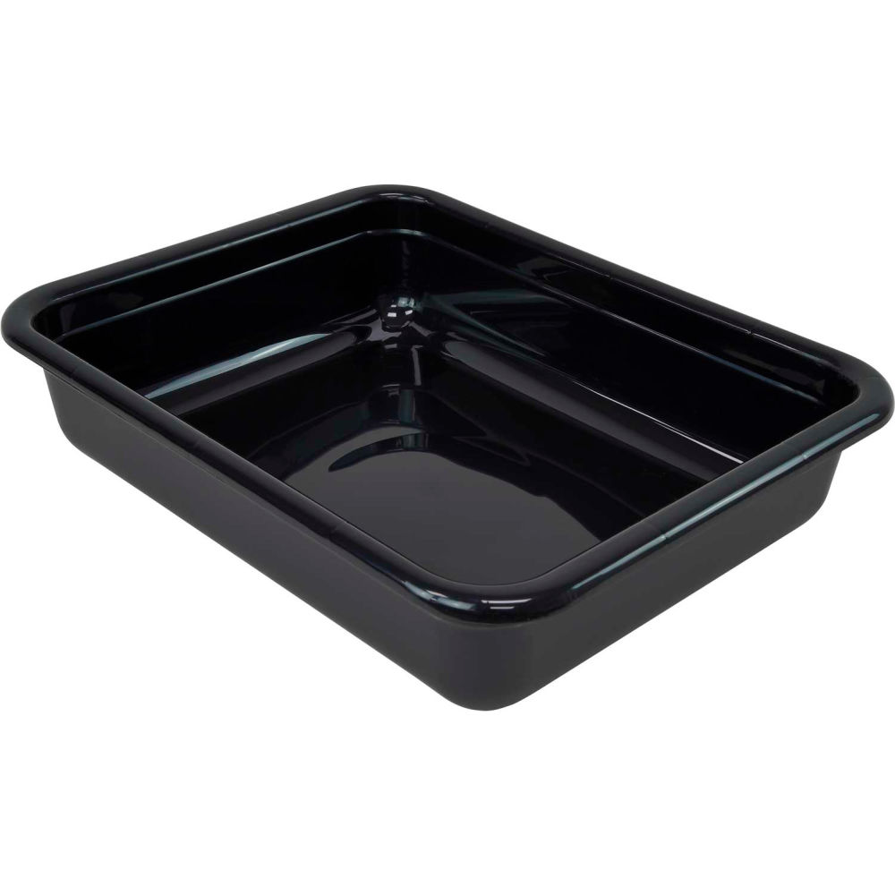 B2956028 Bussing Tub 20 x 15 x 5 in. Flat Bottom Bus Box - Polypropylene - - Black - Pack of 12