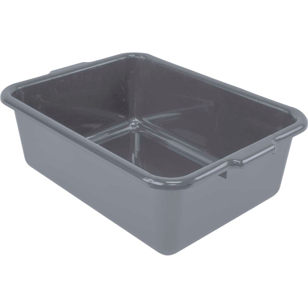 B2956043 Bussing Tub 21 x 15 x 7 in. Flat Bottom Bus Box - Polypropylene - Gray - Pack of 12