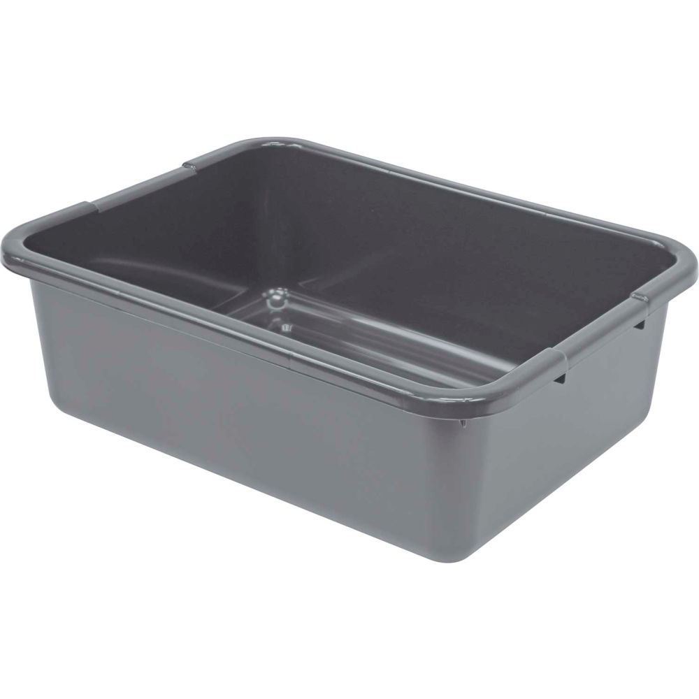 B2956046 Bussing Tub 21 x 15 x 7 in. Ribbed Bottom Bus Box - Polypropylene - Gray - Pack of 12