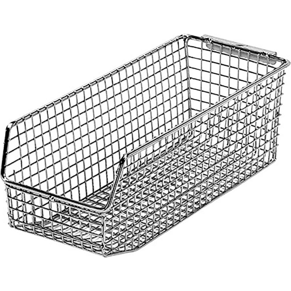 B2777117 11 x 4.75 x 4 in. Wire Mesh Stack & Hang Bin - Chrome - Pack of 20