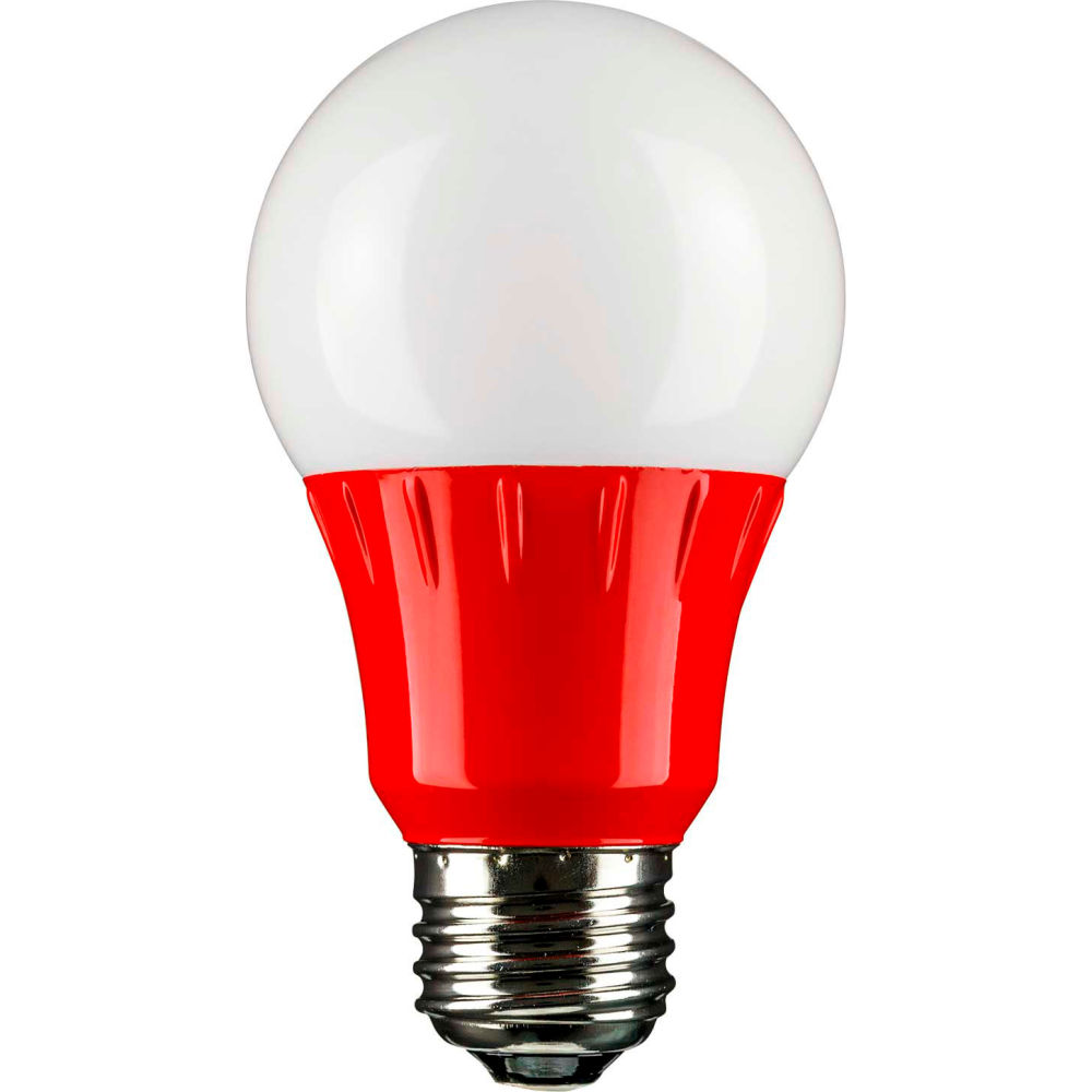 B1891424 Sunlite 80148-SU A19-3W-R-LED-CD1 3W LED Bulb - Medium Base - Pack of 6