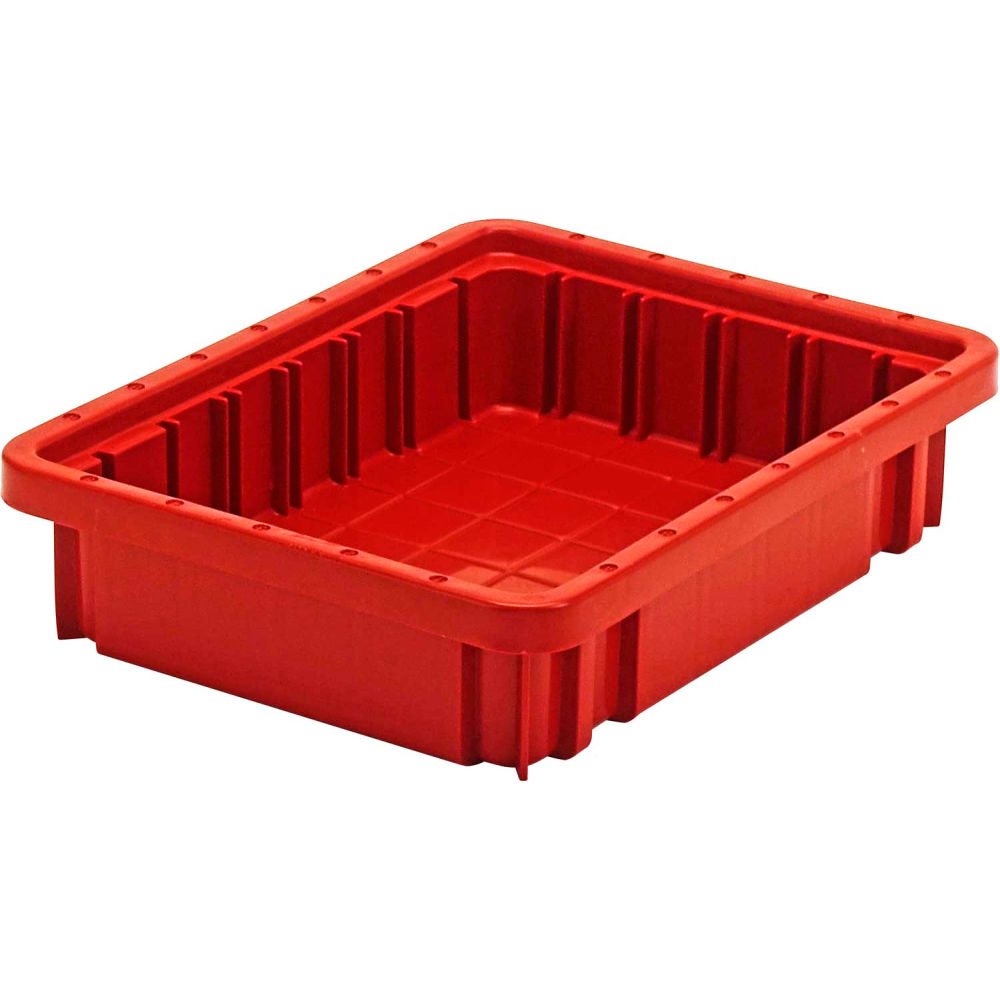 B2777139 Dividable Grid Container - 10.87 x 8.25 x 2.50 in. - Red - Polyprolylene - Pack of 20