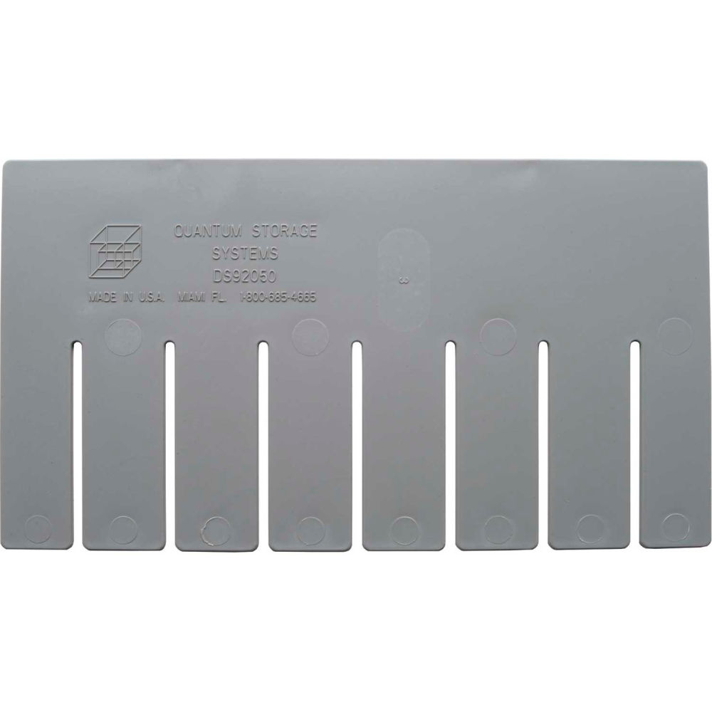 B2777151 Storage Short Divider - 8 x 4 x 2 in., Gray Polyprolylene