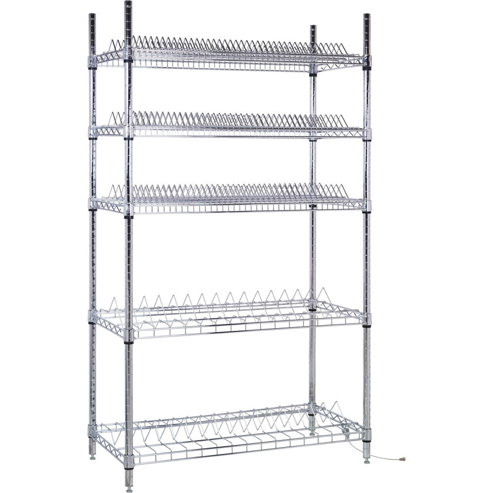 B3079673 5 Shelf Chrome 264 Reel Wire Shelving Unit Starter - 36 x 18 x 63 in.