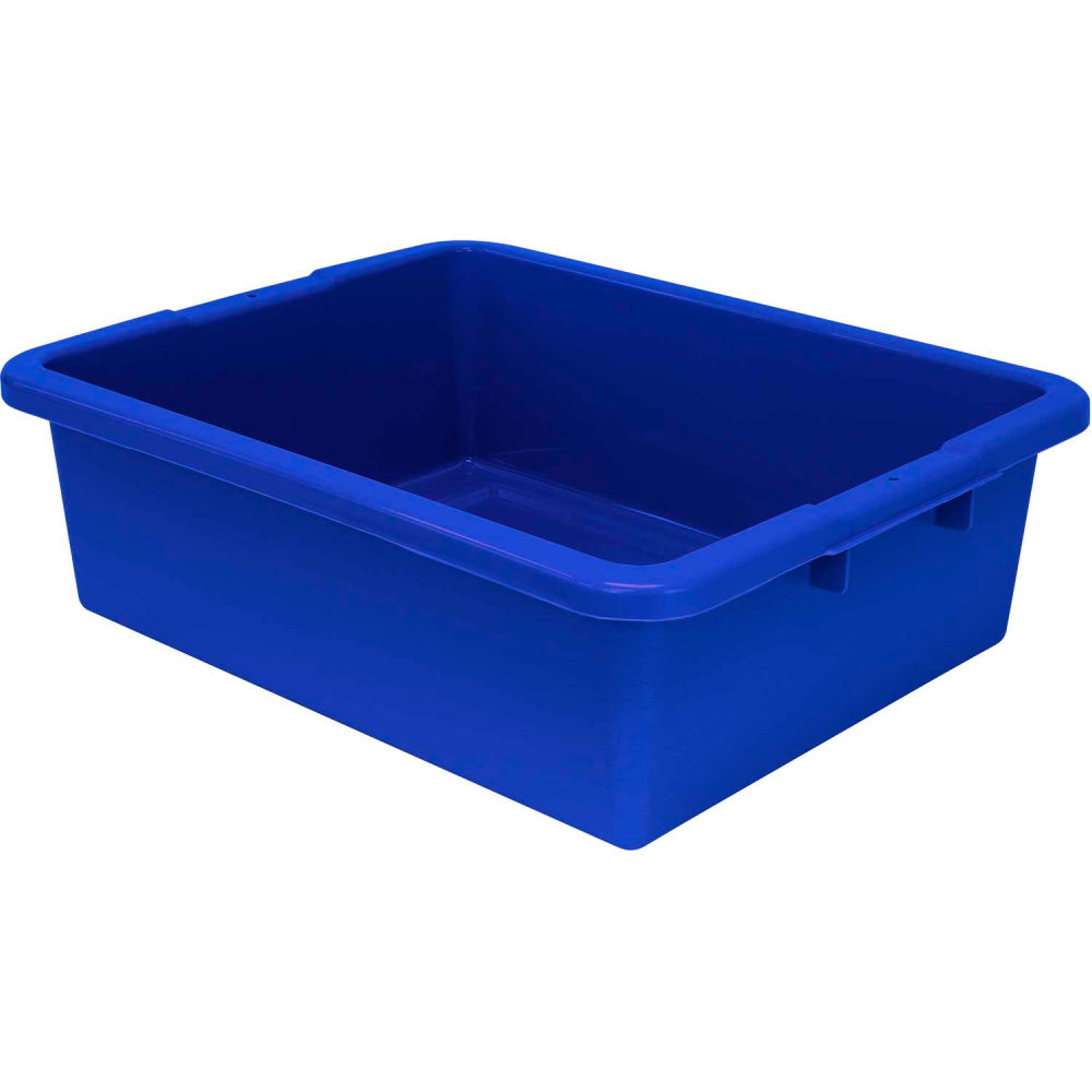 B2956015 Bussing Tub 22 x 17 x 7 in. Ribbed Bottom Bus Box - Polypropylene - Blue - Pack of 12